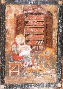 unknow artist The prophet Ezra works Begin the saint documents, from the Codex Amiatinus, Jarrow oil on canvas